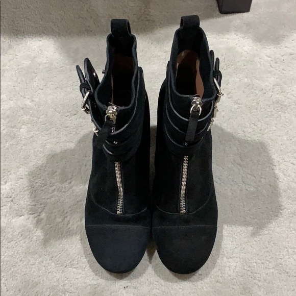 Tabitha Simmons Black Suede Booties - 37 - Picture 3 of 8